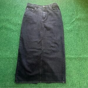 Sonoma Lifestyle Black Maxi Denim Skirt – 100% Cotton